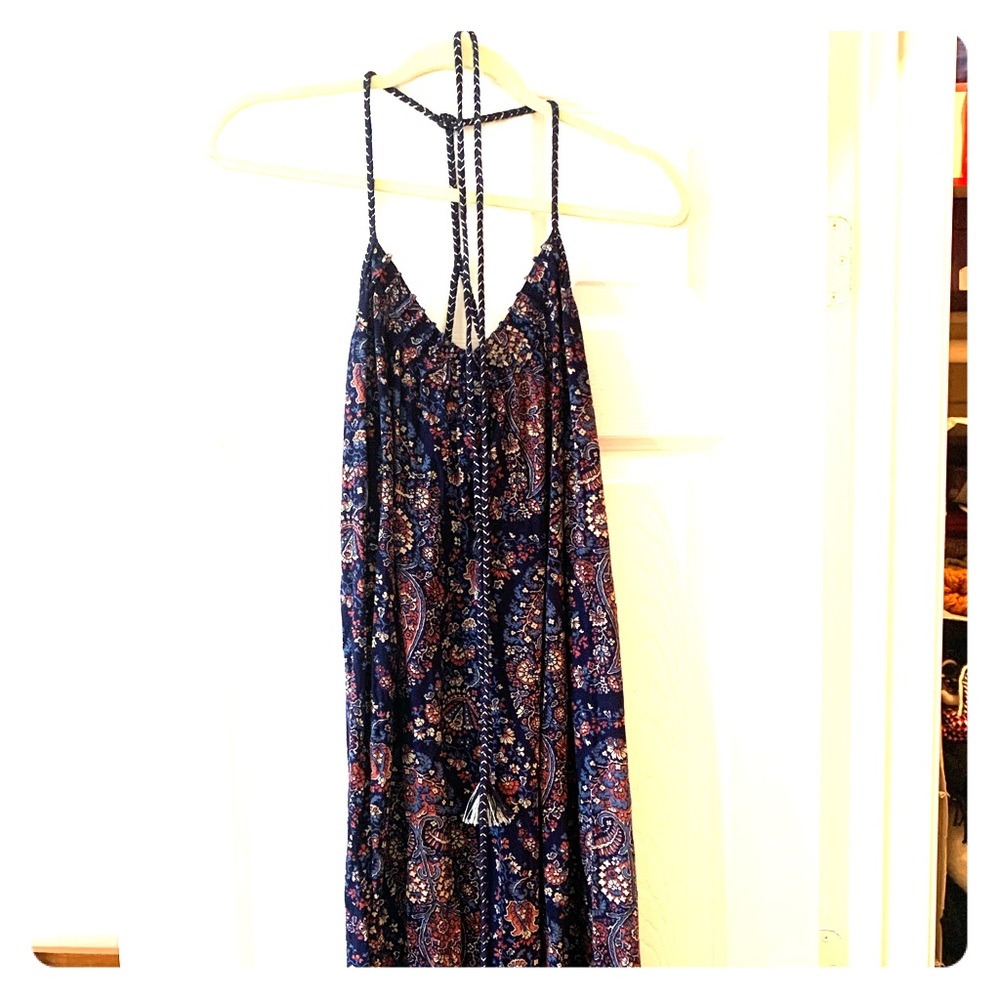 Lucky Brand Midi Dress - Tie Waist, Strappy SZ MED